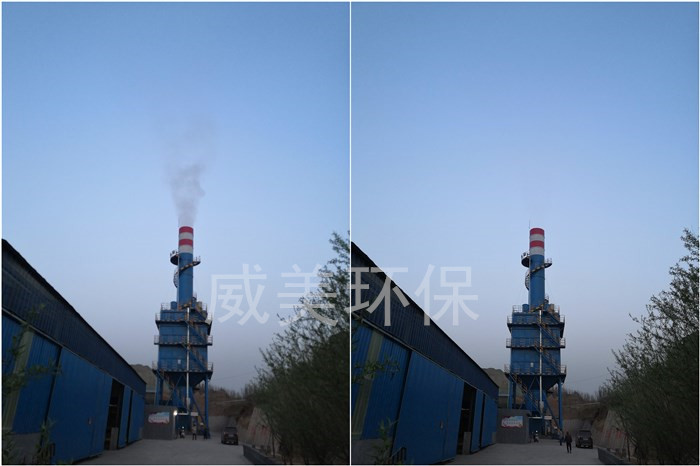 河北威美19萬(wàn)氣量磚瓦窯濕式電除塵器開(kāi)始運(yùn)行